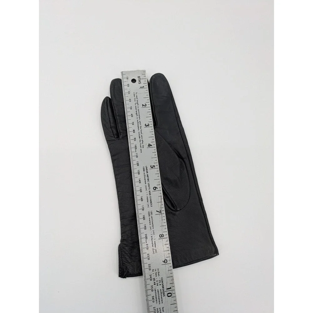 YISEVEN Leather Gloves Black Women's Size 7.5